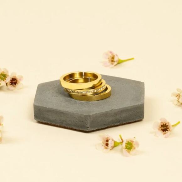 NEW Vita Fede Cassio Ring 24K Gold Plated Stackable Pave Swarovski Crystal Ring - Picture 4 of 10